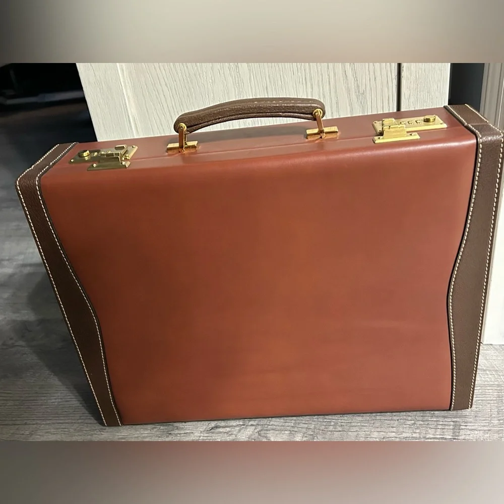 Mark Cross Vintage leather Briefcase New with dust bag